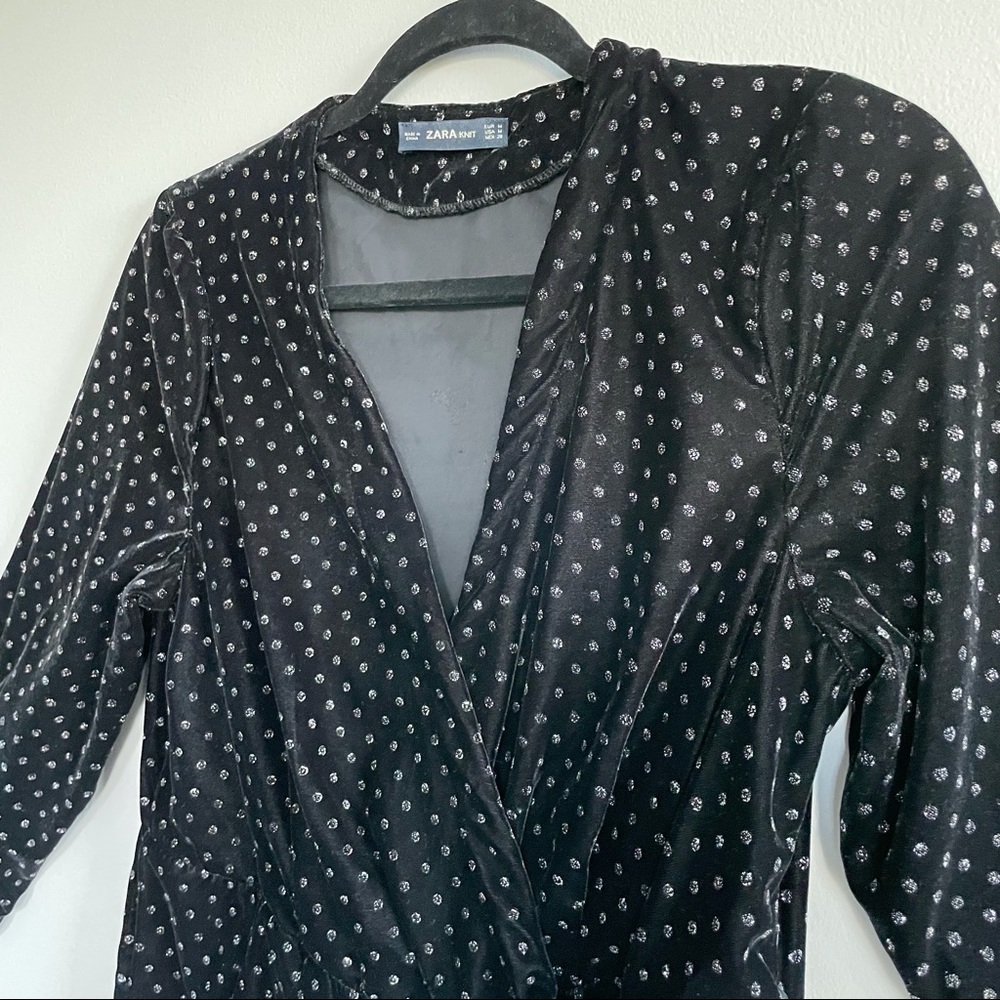 Sparkle Zara Black Velvet Maxi Dress Size Medium